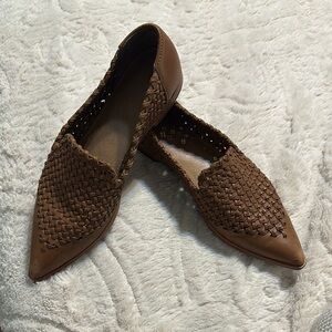 Frye Brown Woven Flats